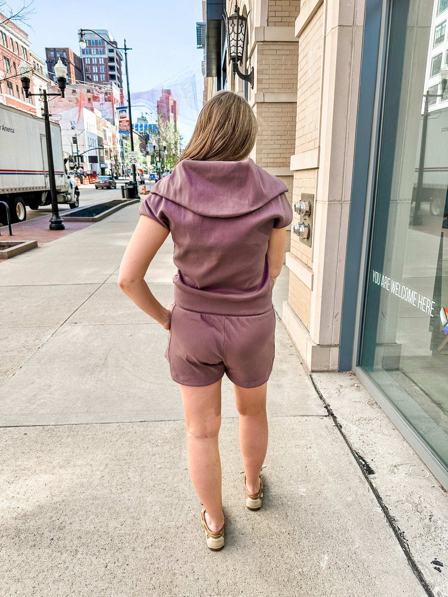 Knit Ribbed Retro Shorts