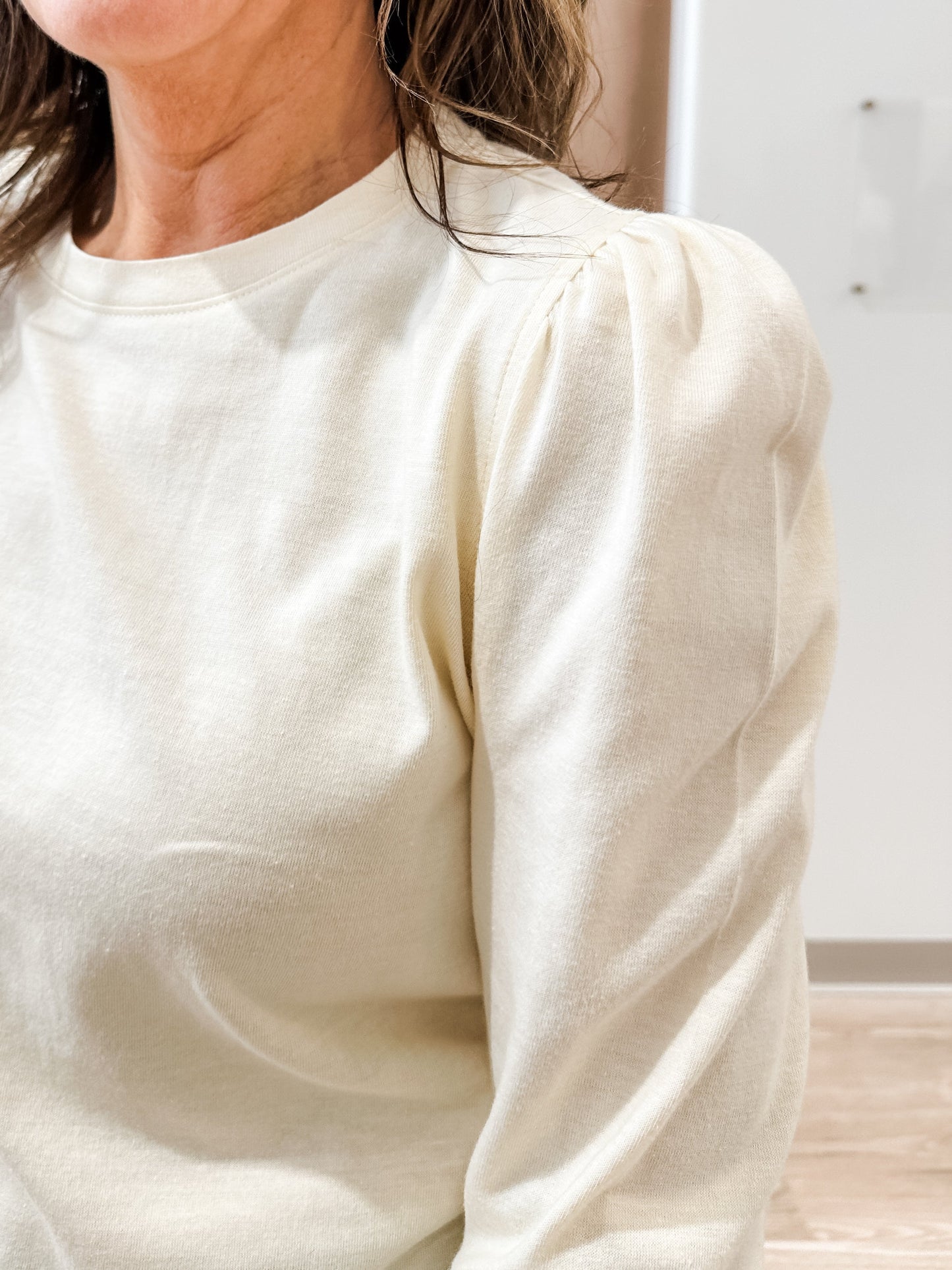Puff Sleeve Pull Over Top