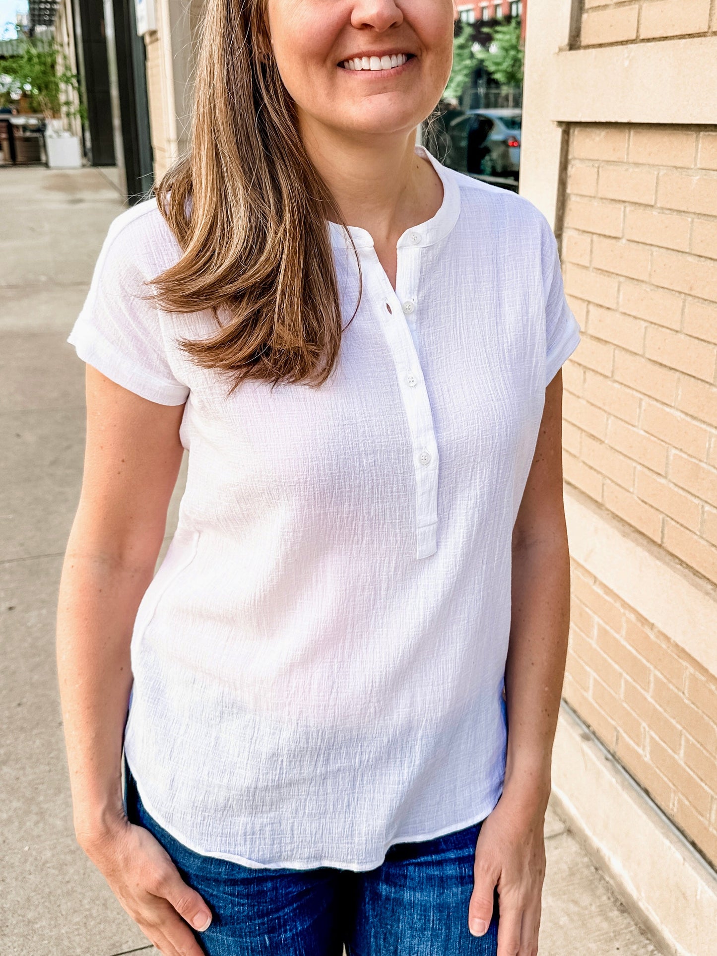 dolman band collar blouse