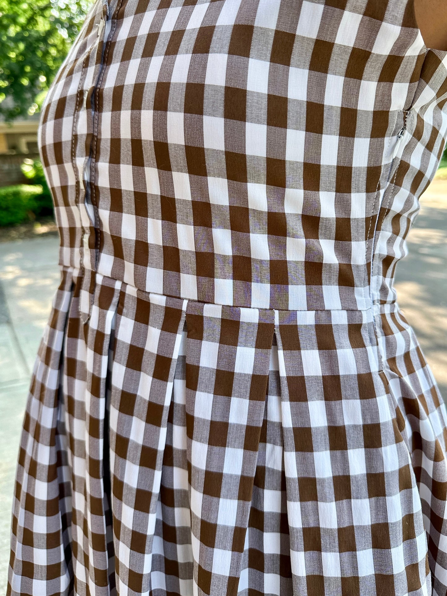 Jewel Button-Front Midi Dress