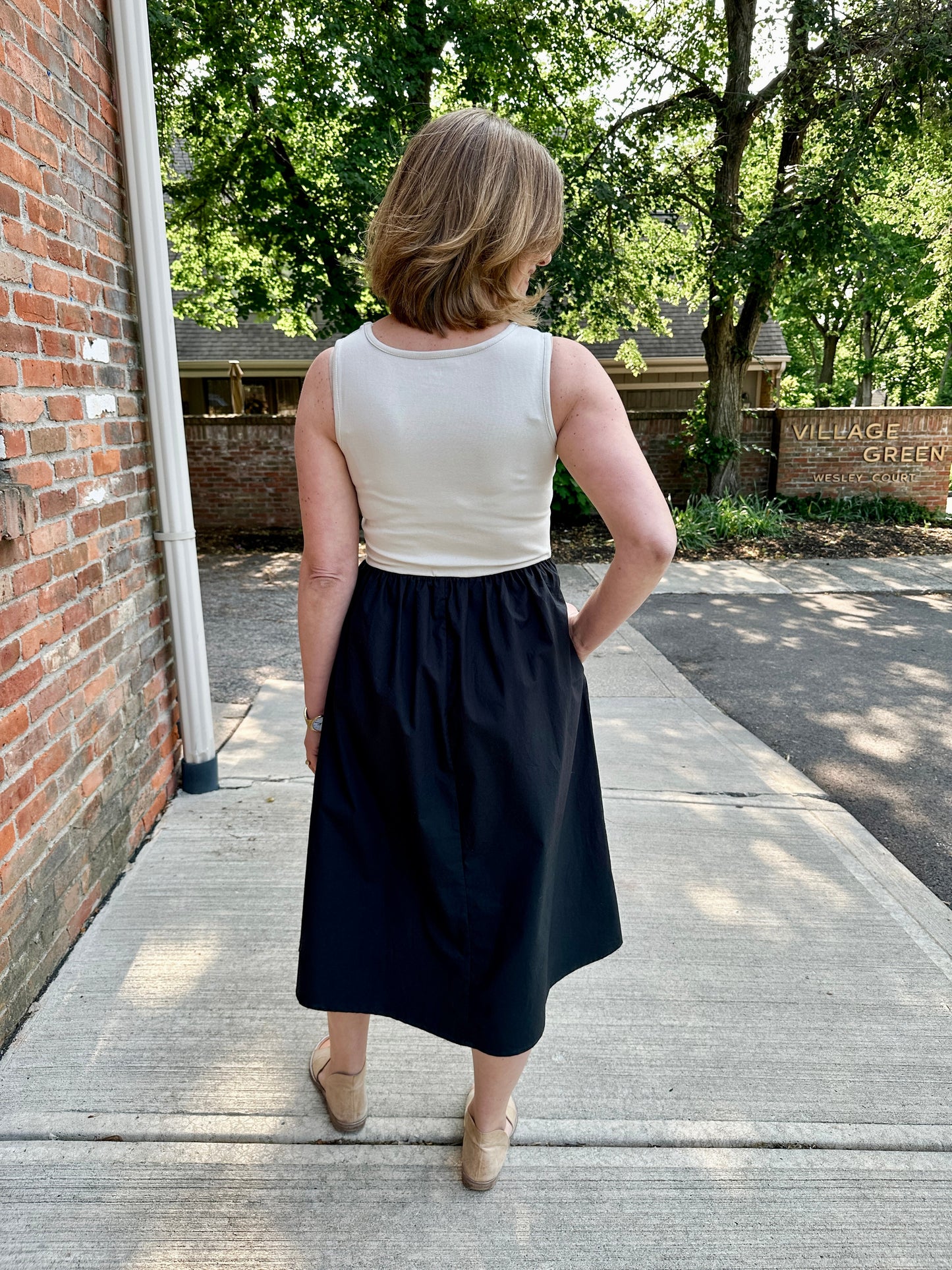 Mixed Media Tank Dress