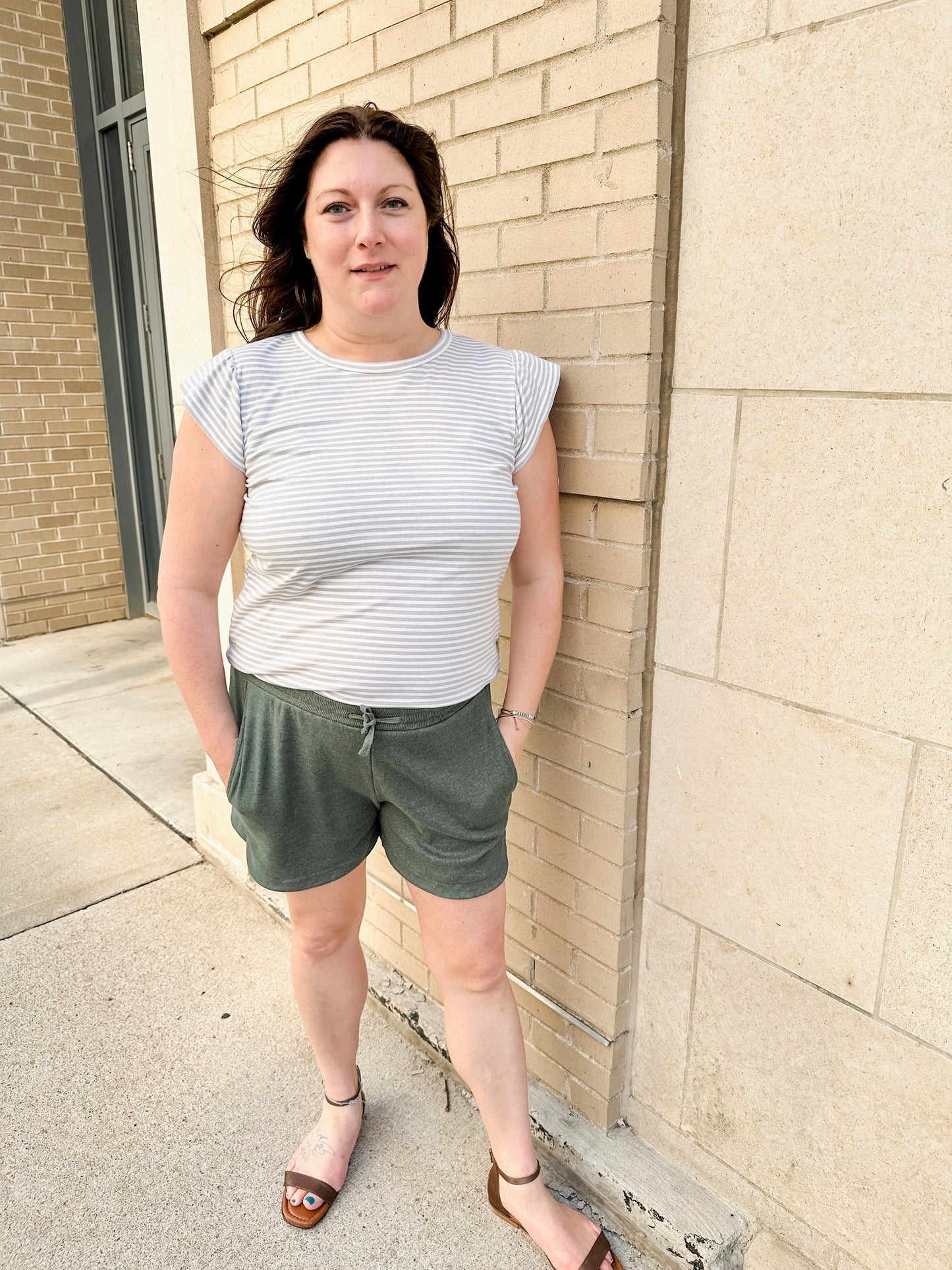 Knit Ribbed Retro Shorts