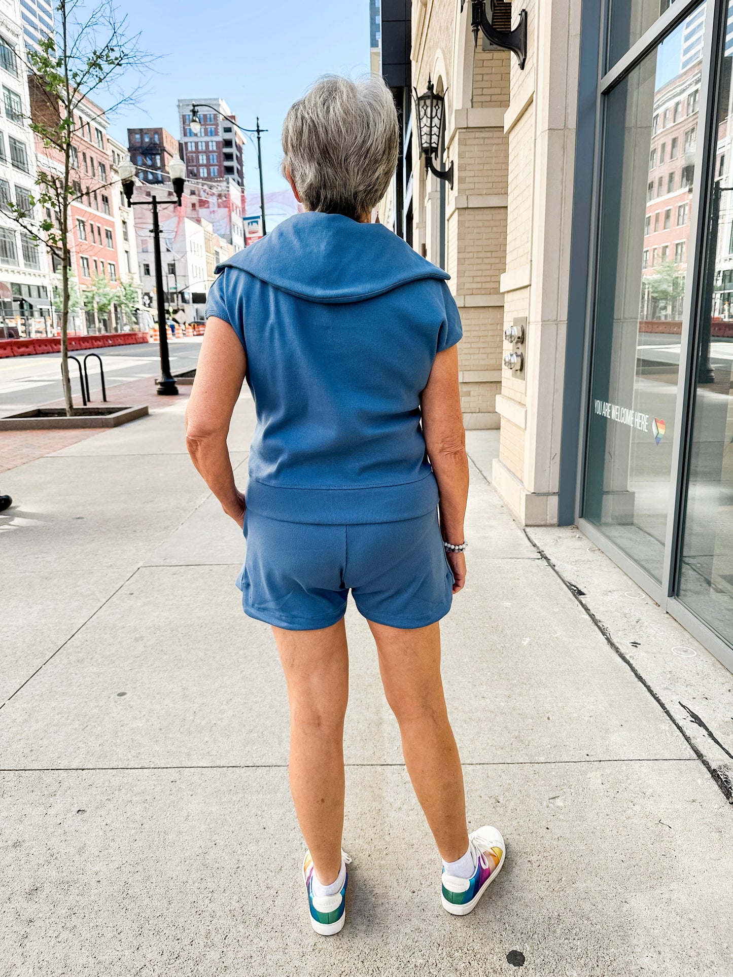 Knit Ribbed Retro Shorts