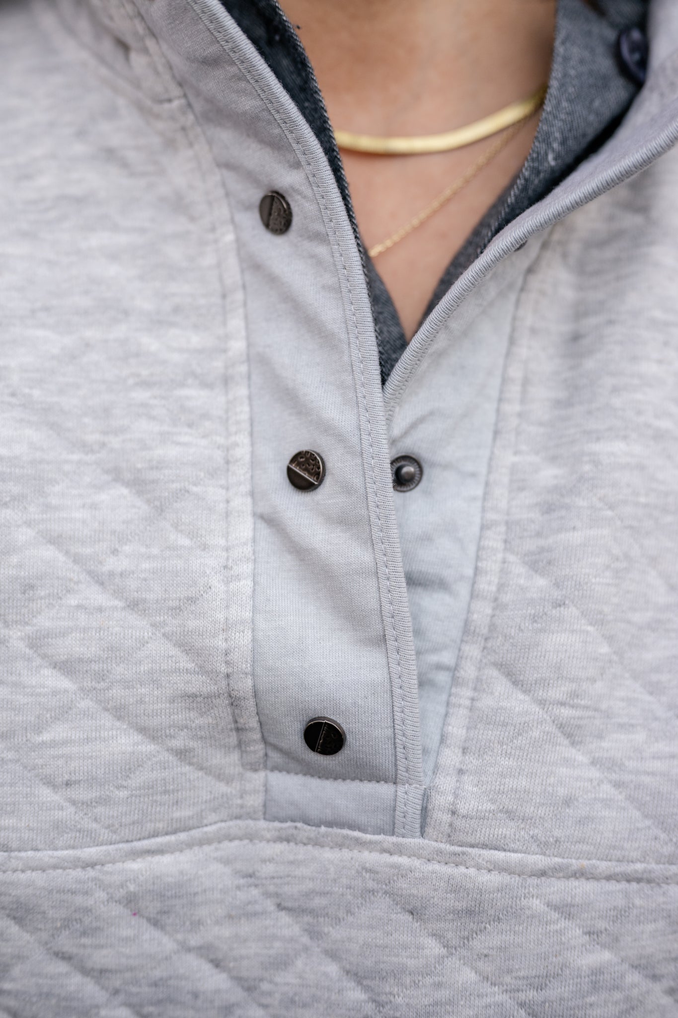 Snap Quilted Pullover