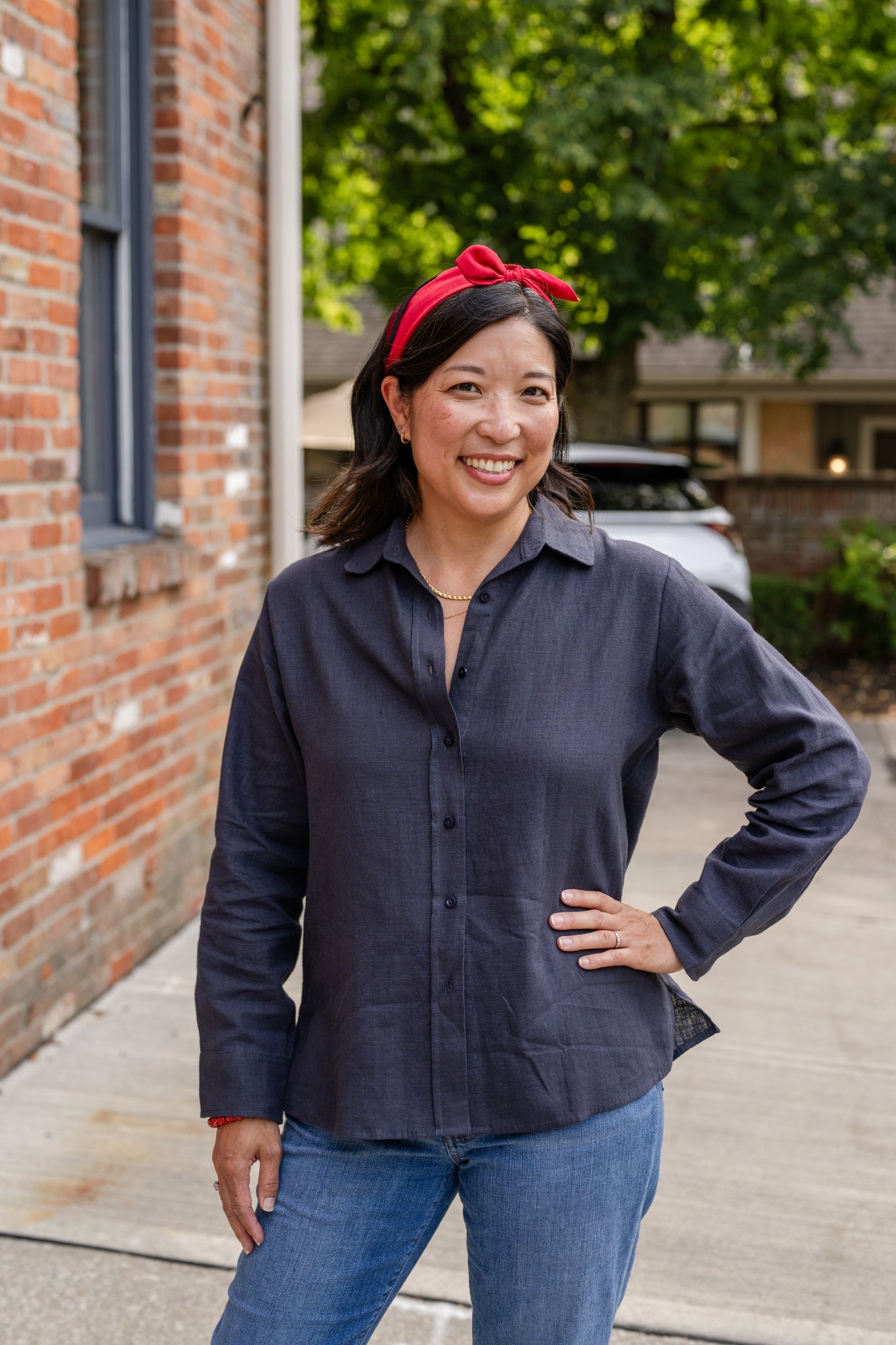 Linen Button-Up Shirt