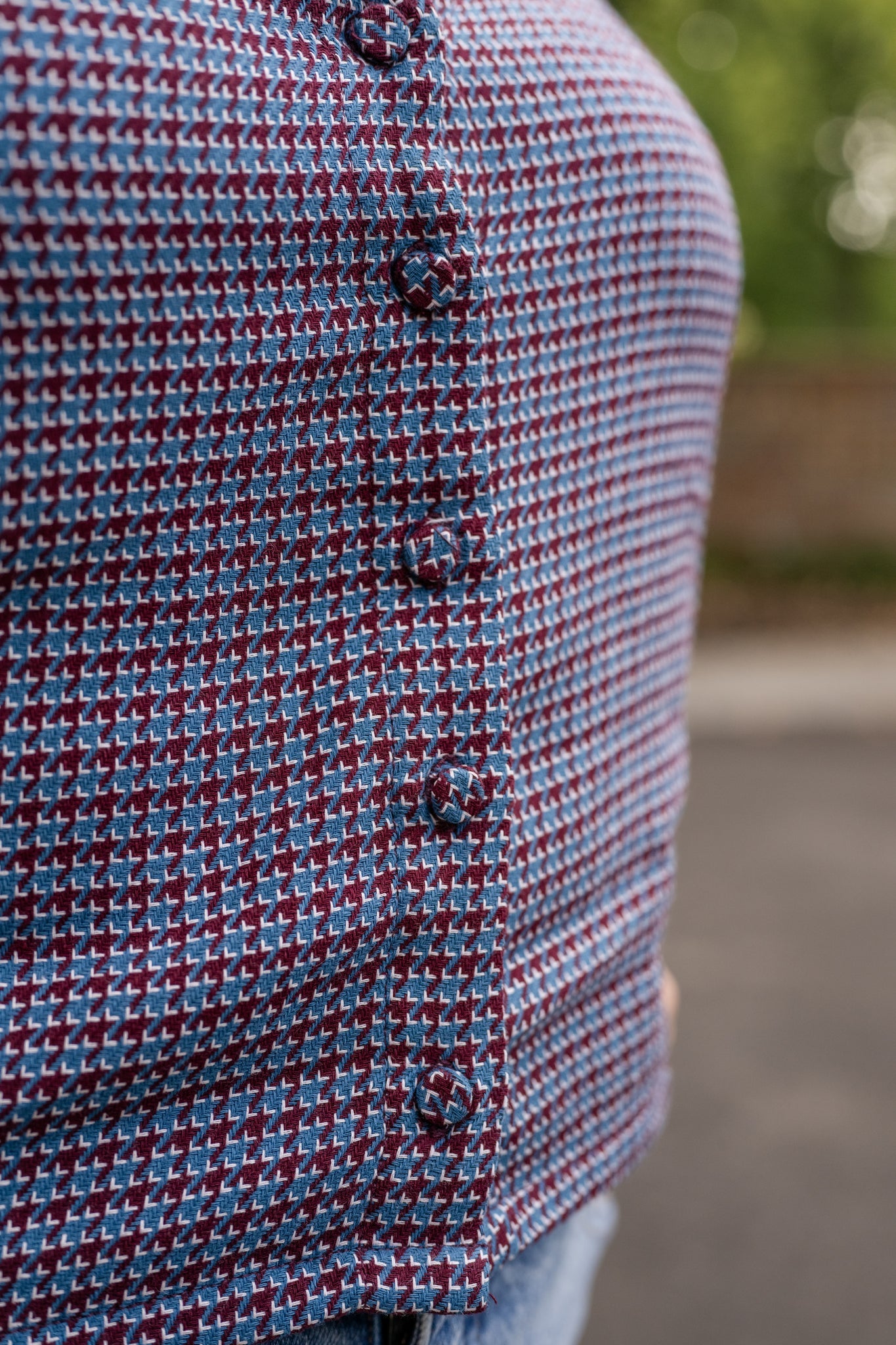 Button Front V-Neck Shirt