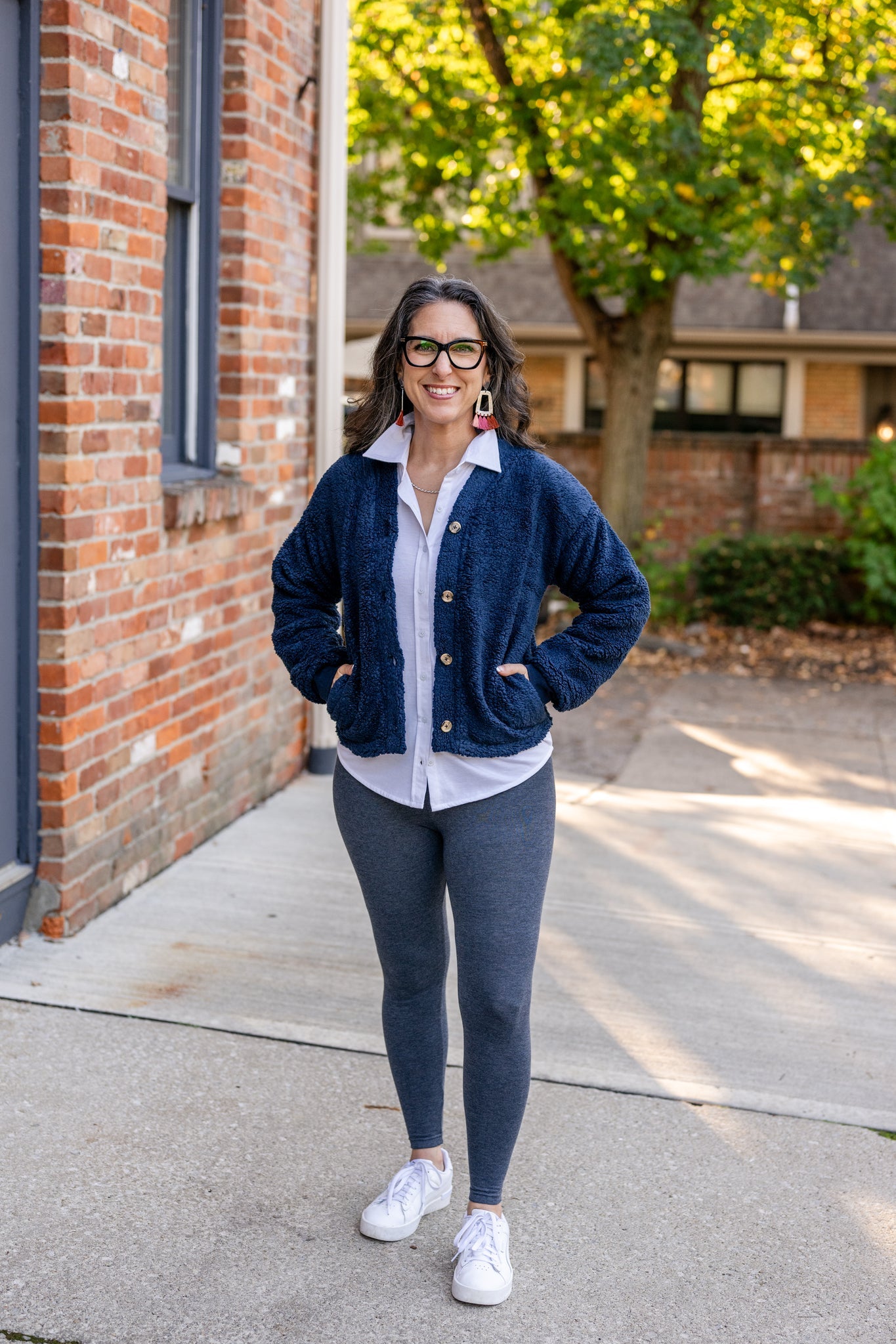 Sherpa Button-Front Cardigan