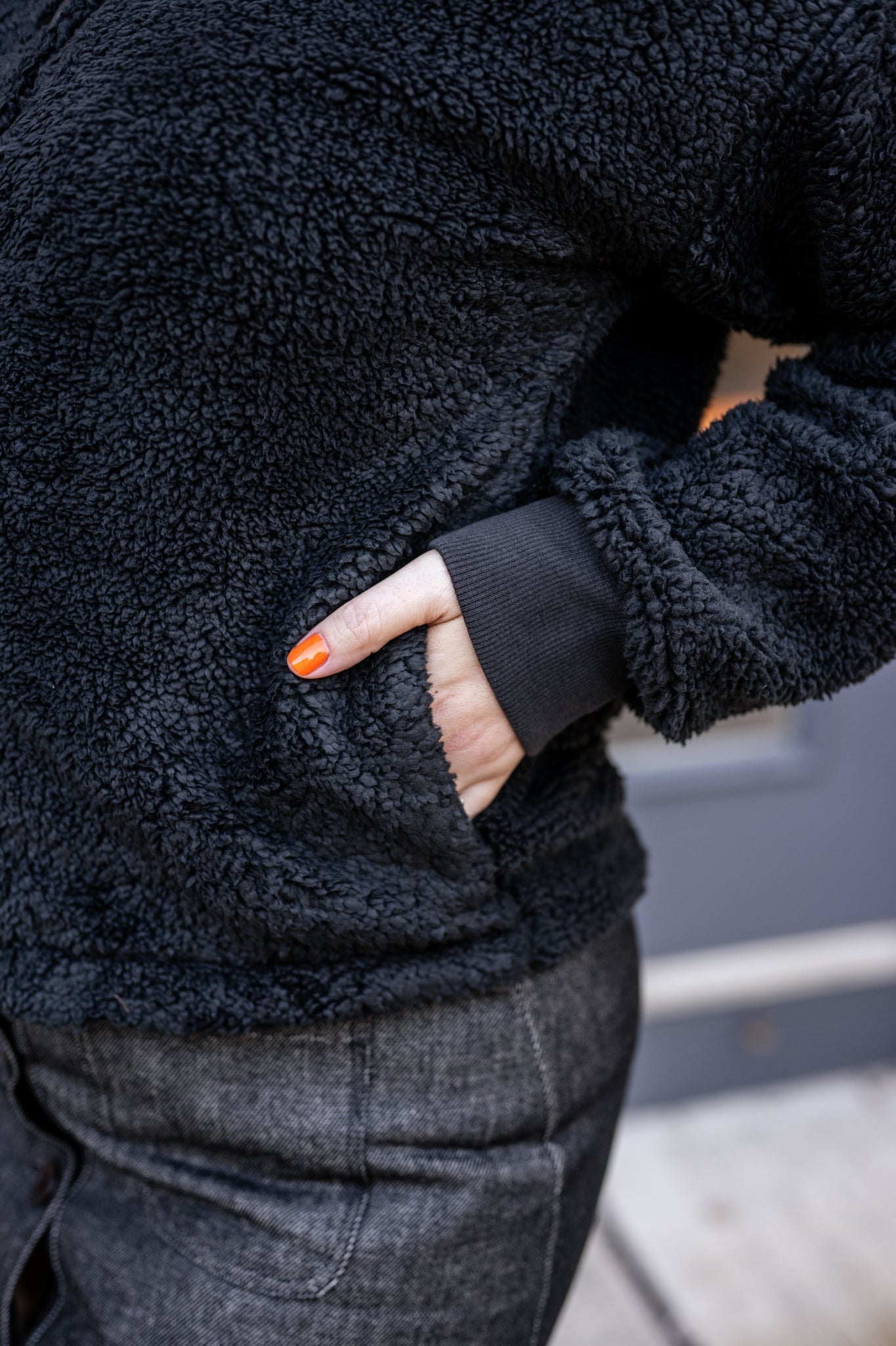 Sherpa Button-Front Cardigan