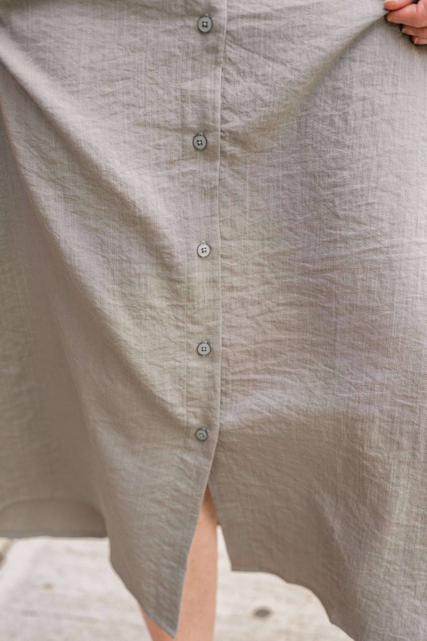 Sleeveless Button-Up Linen Dress