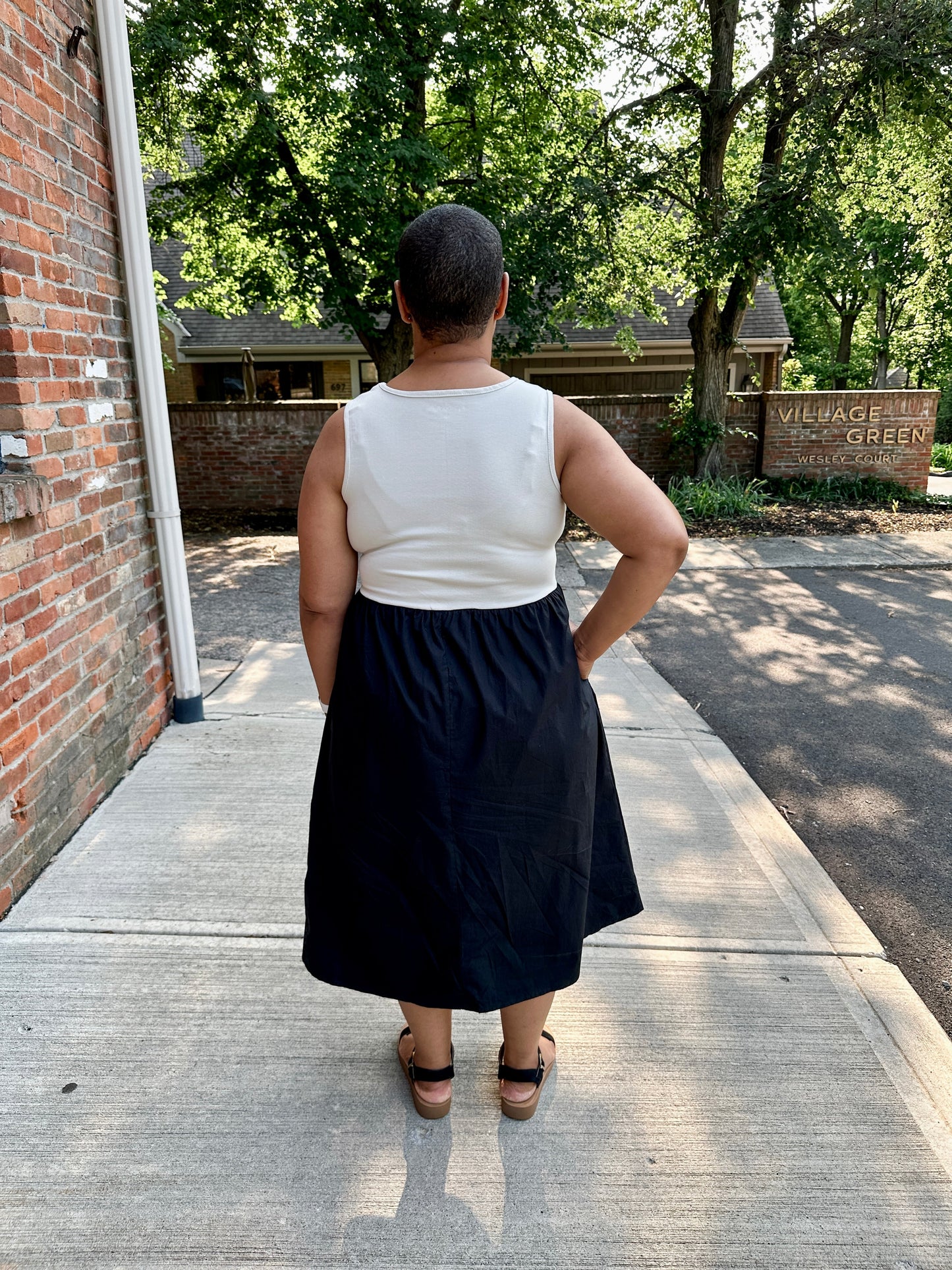 Mixed Media Tank Dress