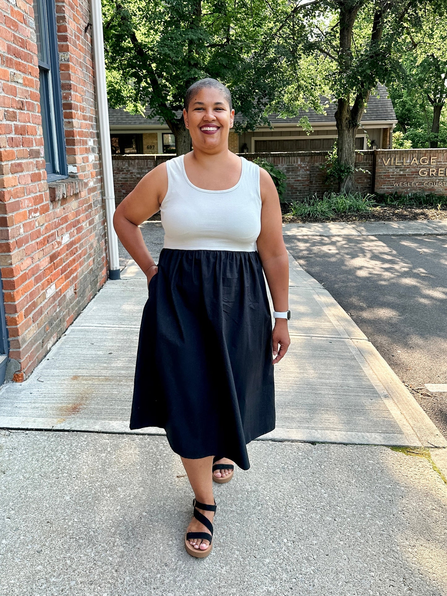 Mixed Media Tank Dress