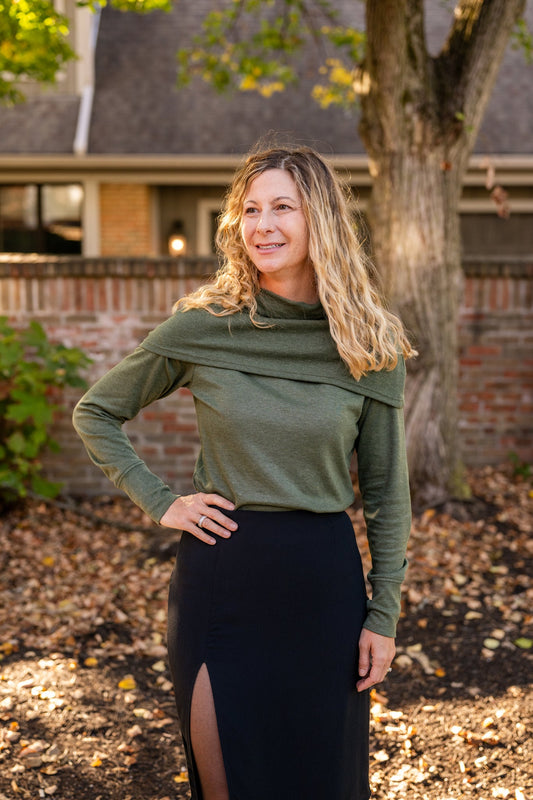 Fold Over Cowl Sweater
