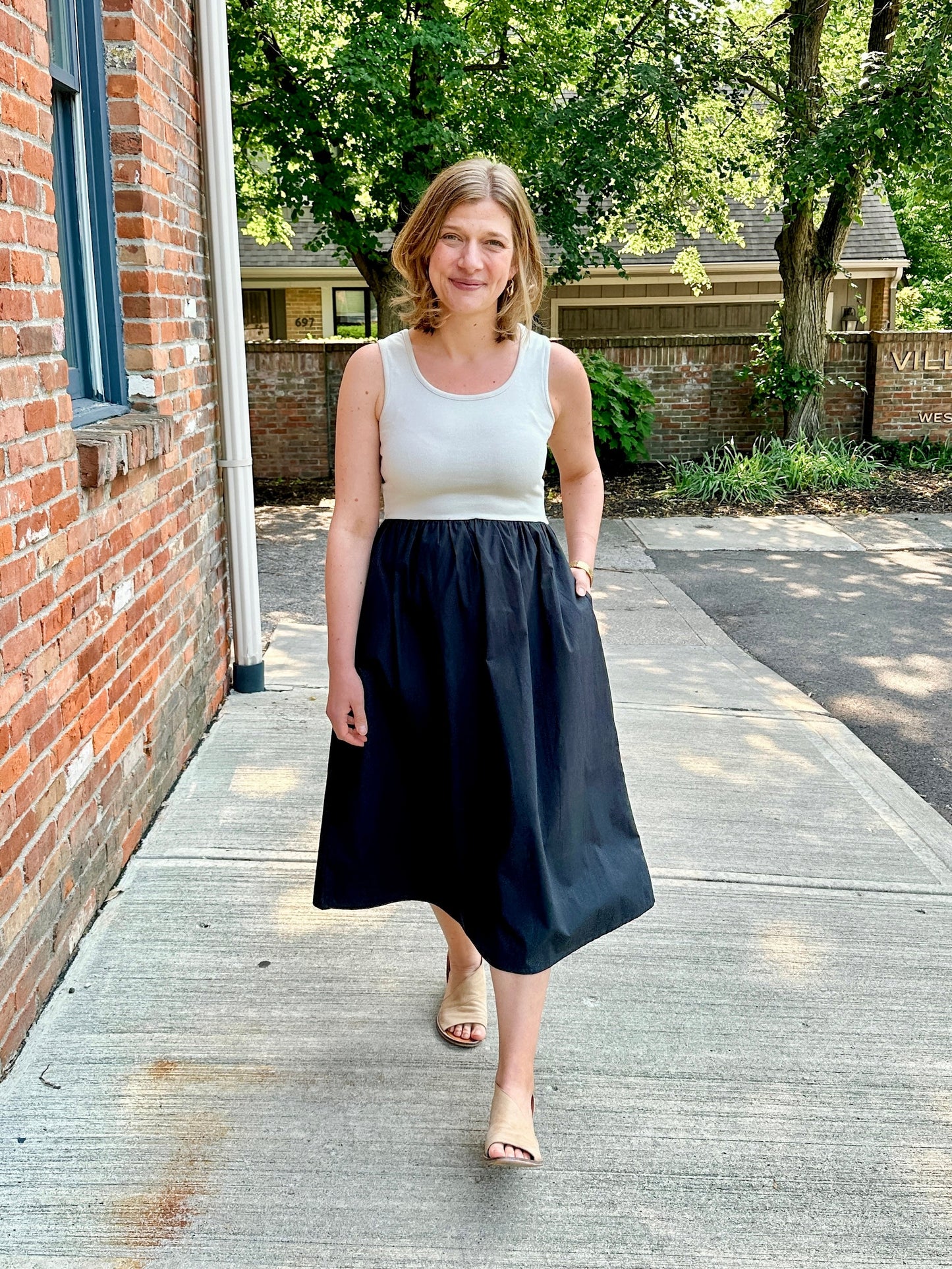 Mixed Media Tank Dress