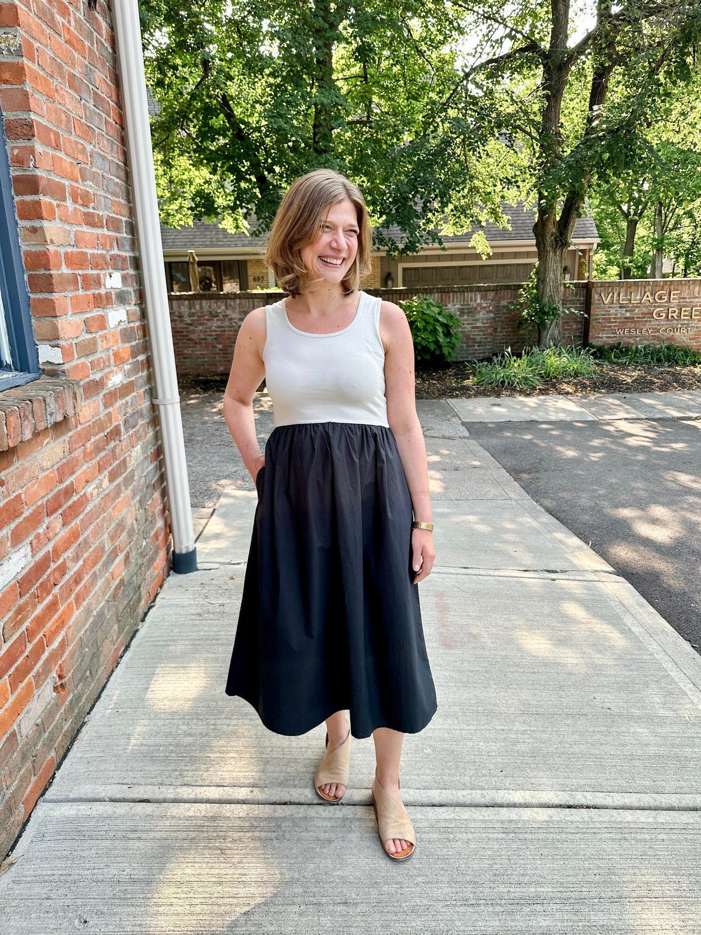 Mixed Media Tank Dress