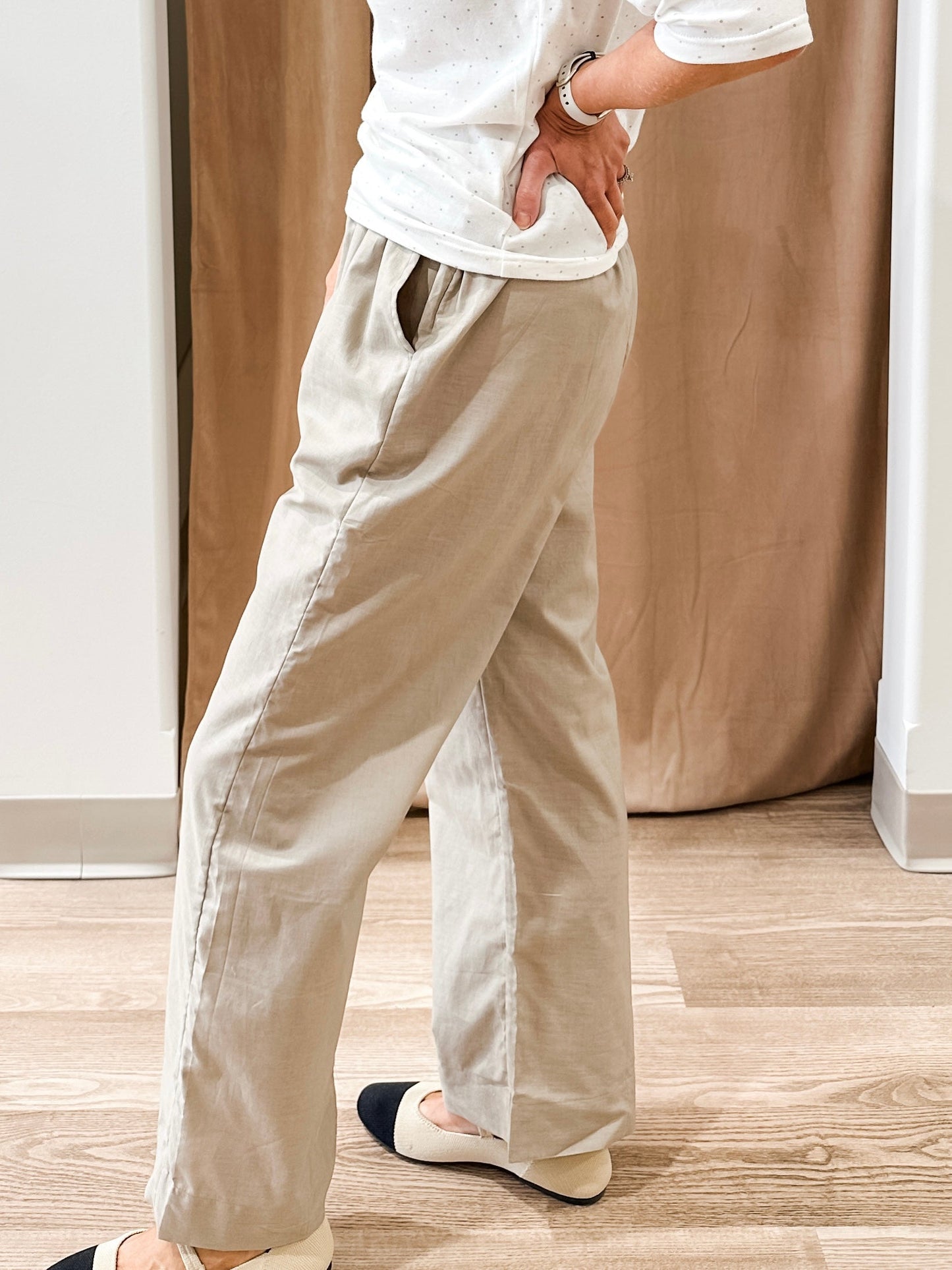 Pull-On Linen Pant