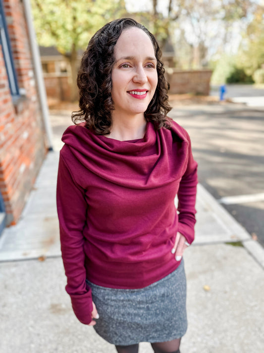 Fold Over Cowl Sweater