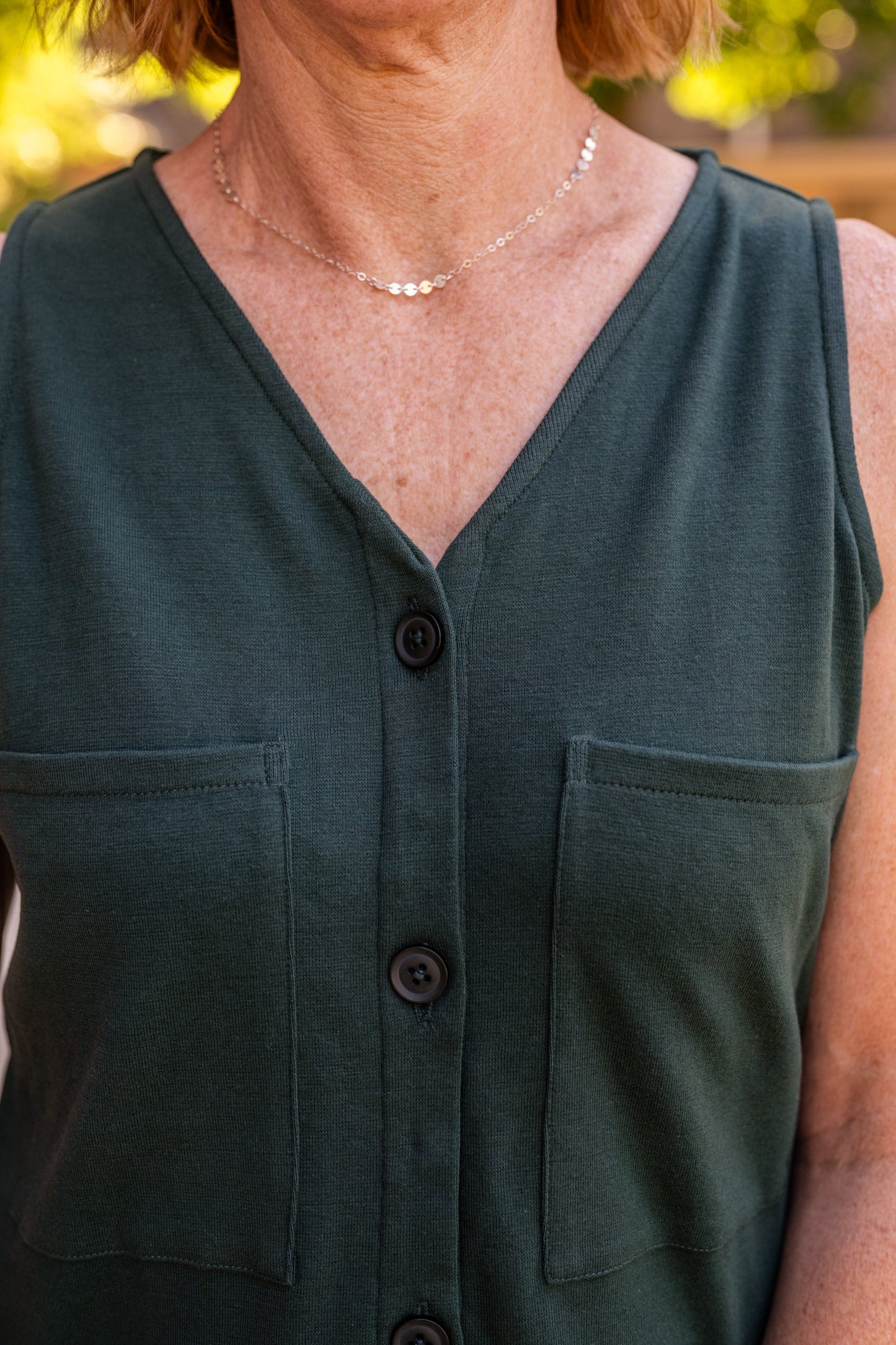Annie Button-Front Dress