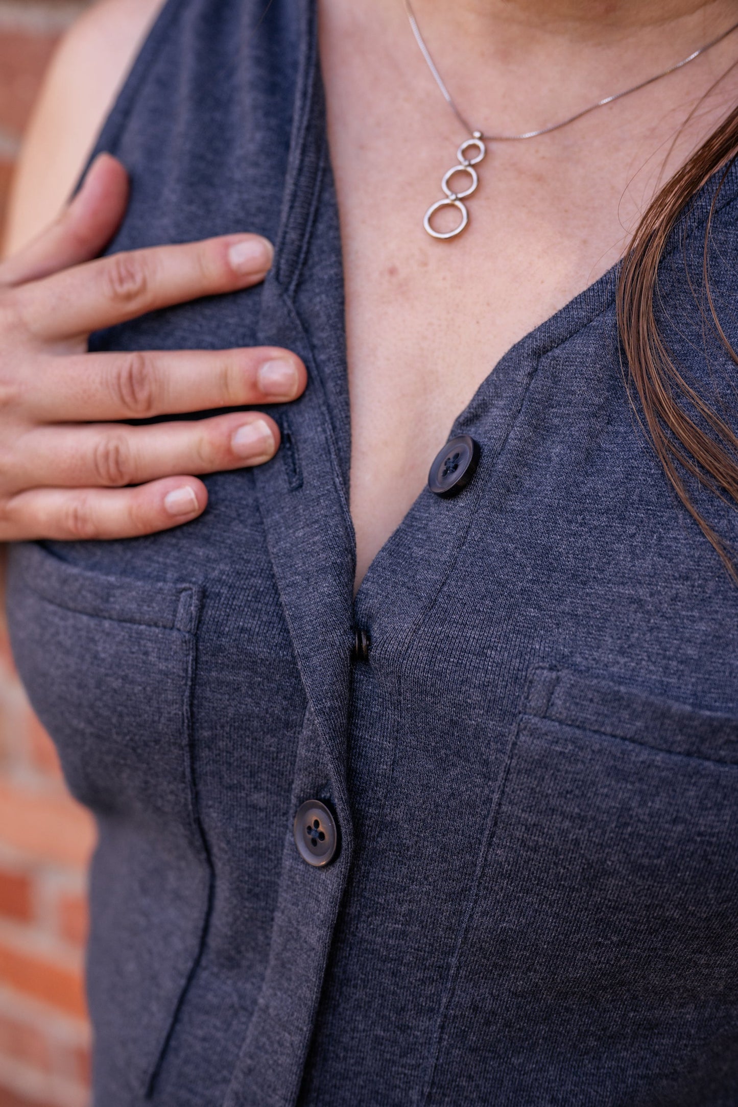 Annie Button-Front Dress