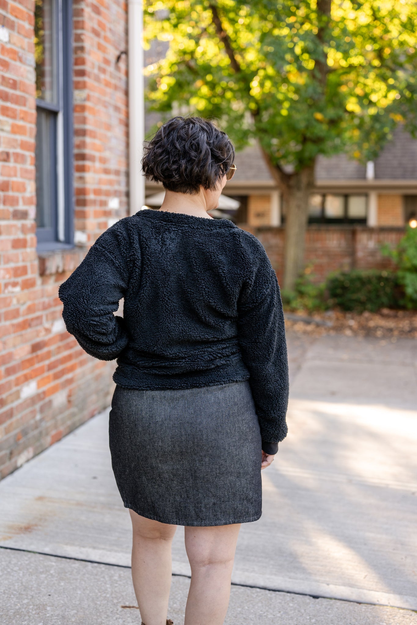 Sherpa Button-Front Cardigan