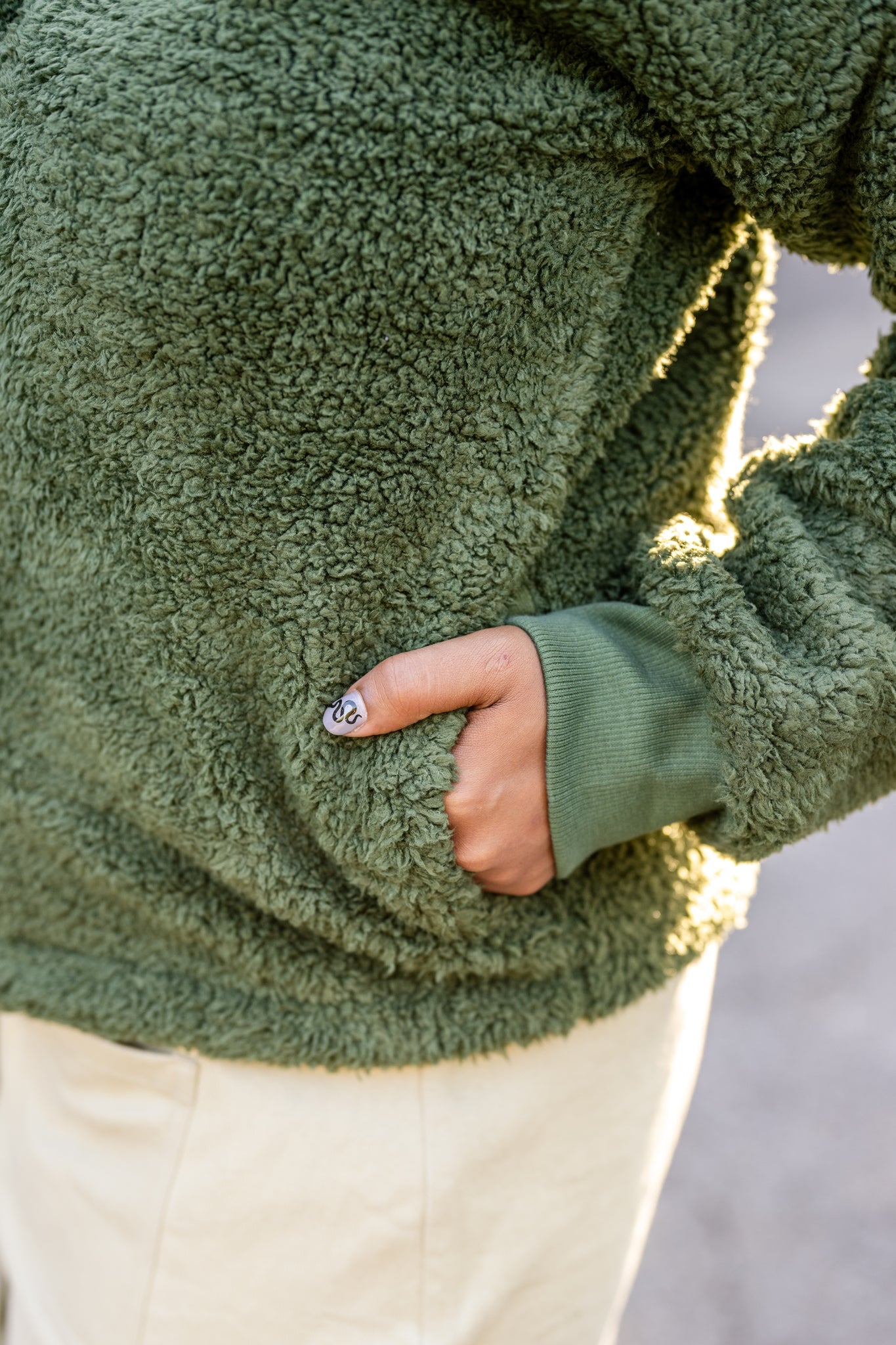 Sherpa Button-Front Cardigan