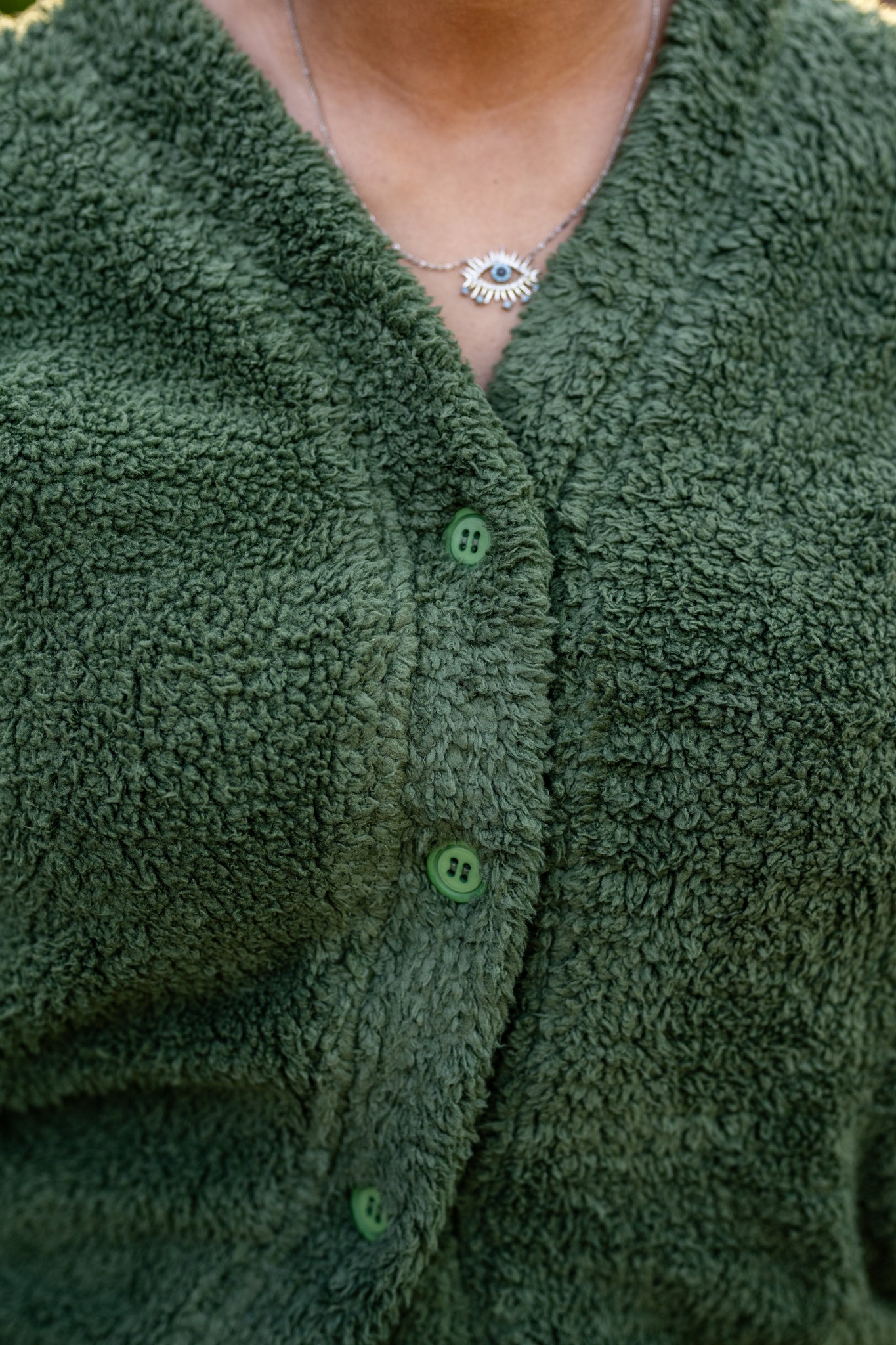 Sherpa Button-Front Cardigan