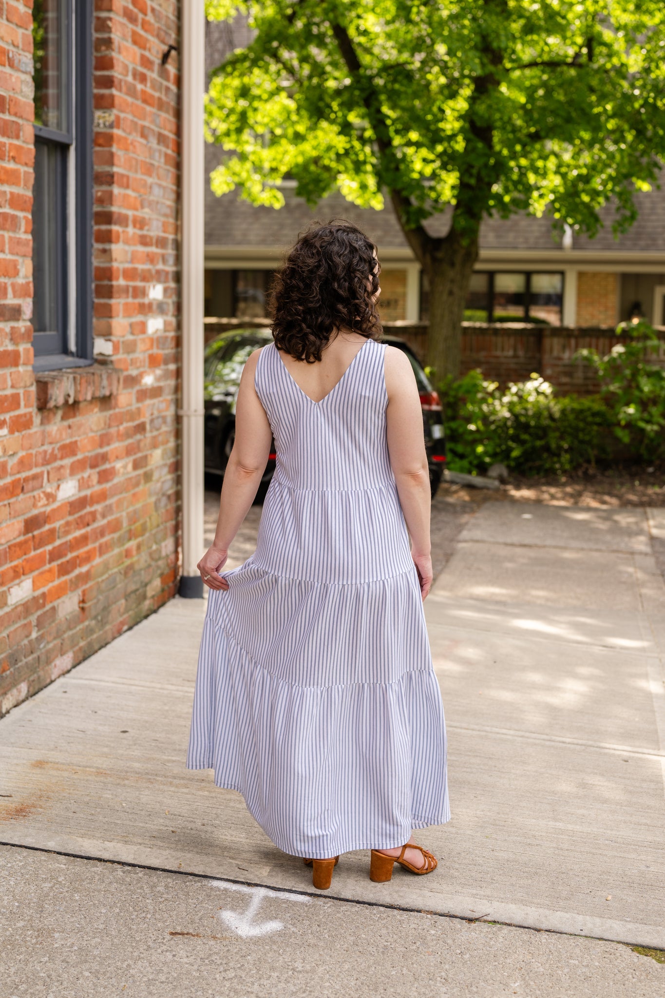 Knit Meryl Sleeveless Tiered Maxi Dress