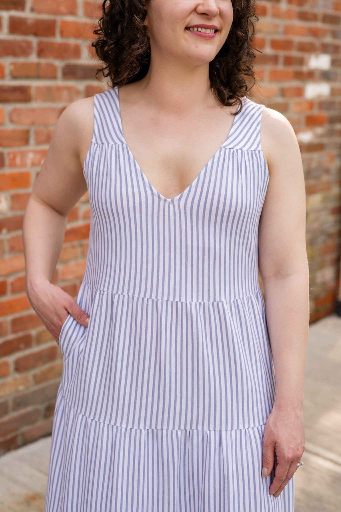 Knit Meryl Sleeveless Tiered Maxi Dress
