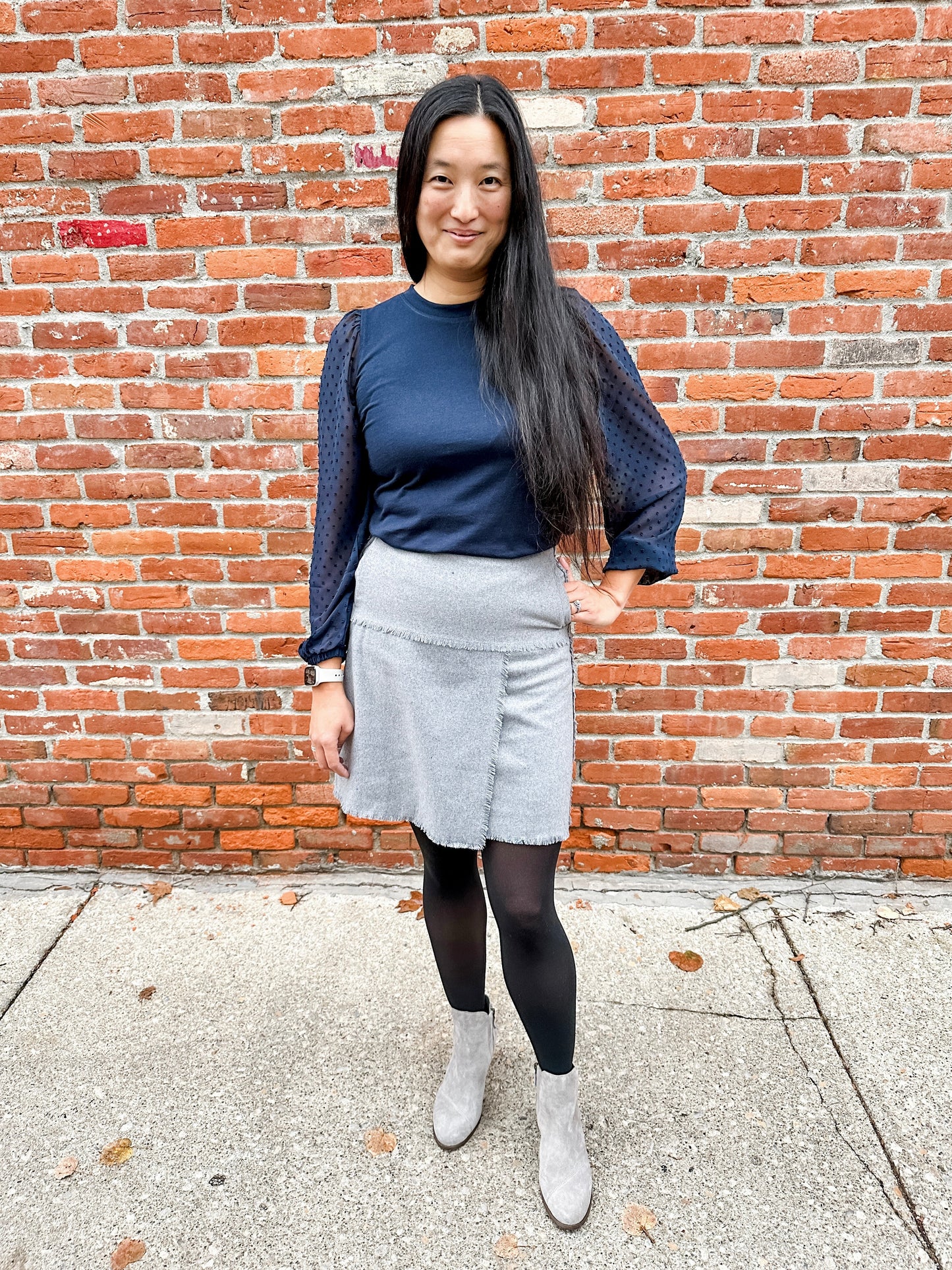 Sheer Swiss Dot Sleeve Top