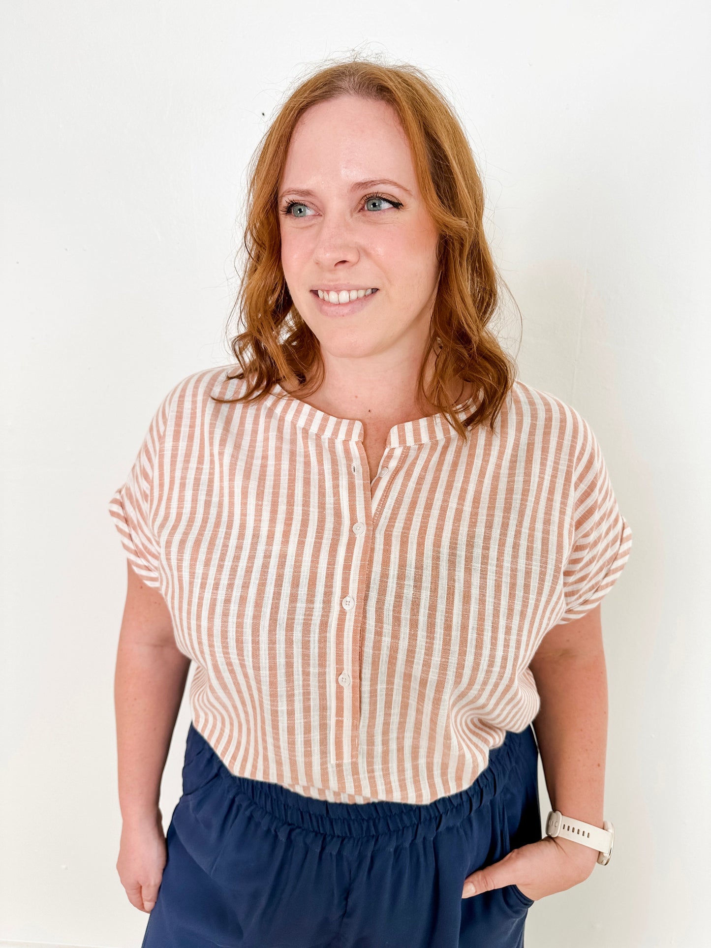 Button-Up Tunic Top