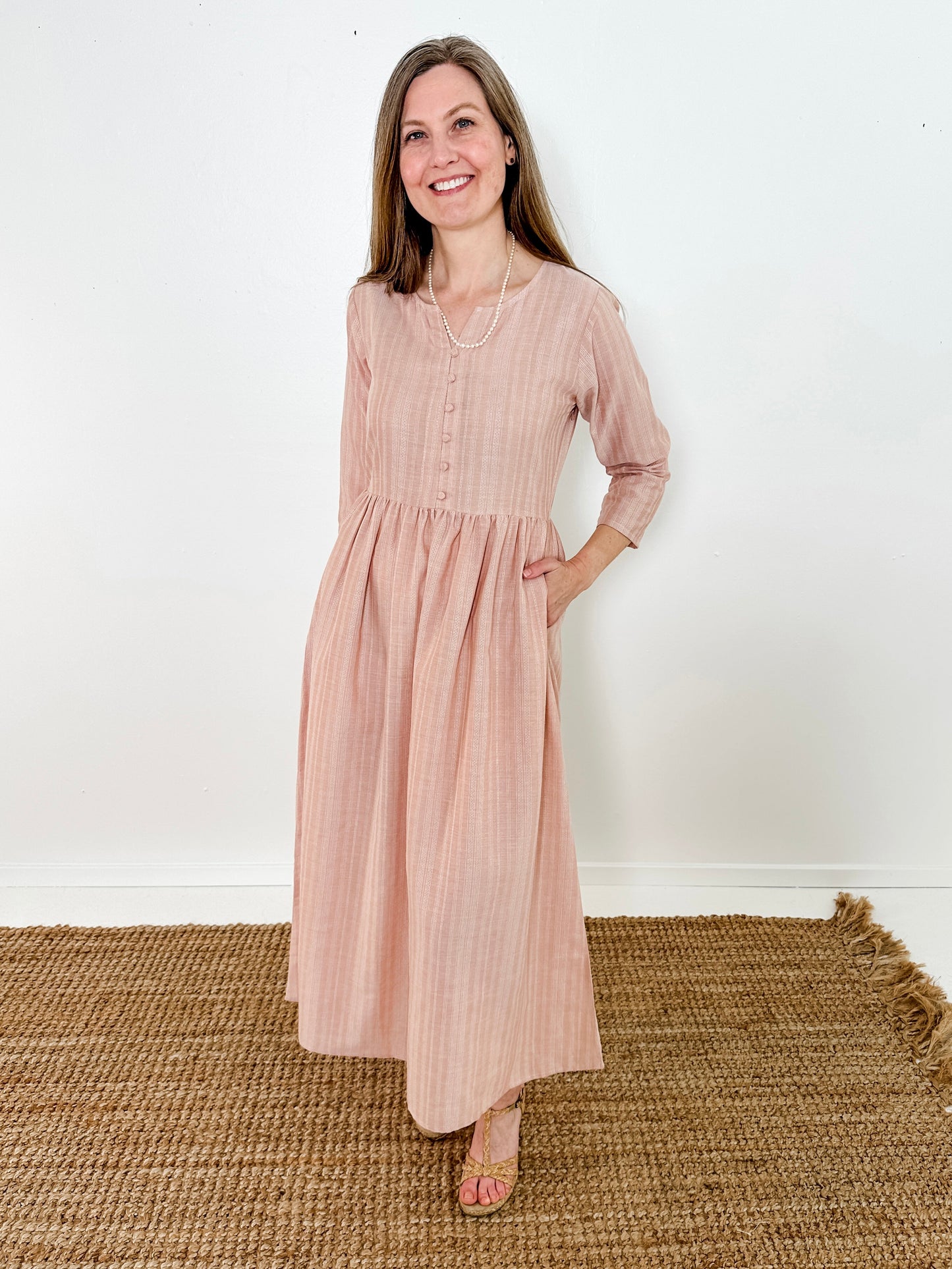 Front Button Maxi Dress
